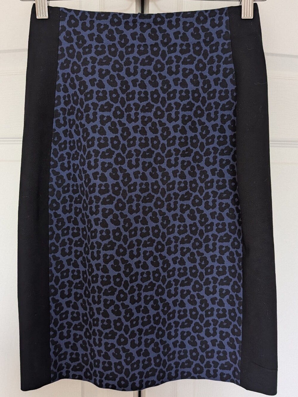 Banana Republic Black & Navy Leopard Print Pencil Skirt - Women